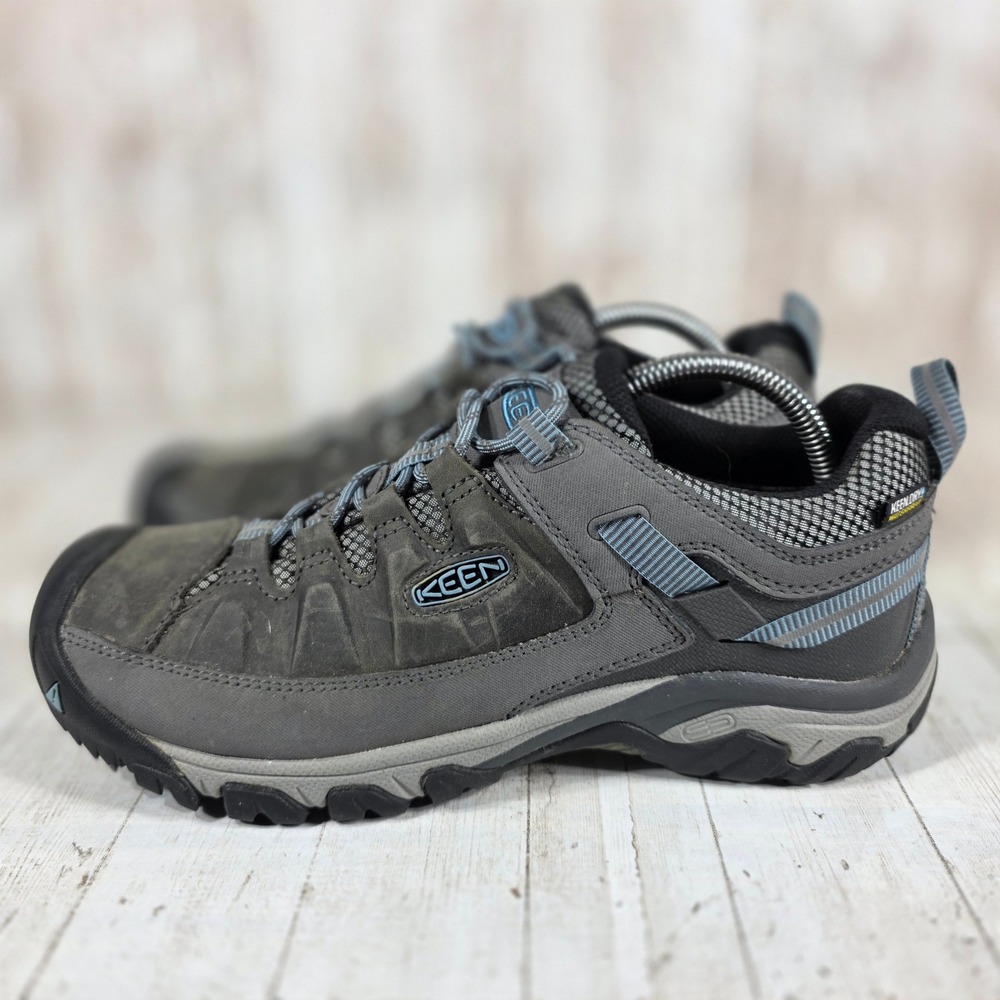 Keen Targhee II Waterproof Hiking Shoes Womens 11 Gray Blue Low Top 1023038